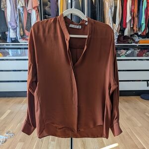 Vince Elegant Rust Blouse